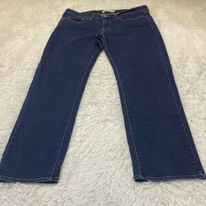 LEVIS 314 WOMENS SIZE 31/32 Dark Blue Straight Leg Jeans denim